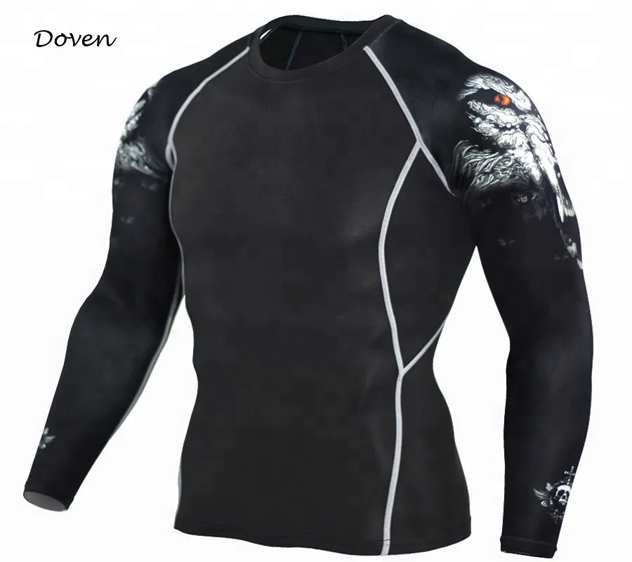 Breathable eco-friendly mens long sleeve swim t shirts