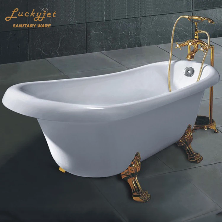 Простая портативная отдельно стоящая необычная классическая Ванна для замачивания с 4 ножками