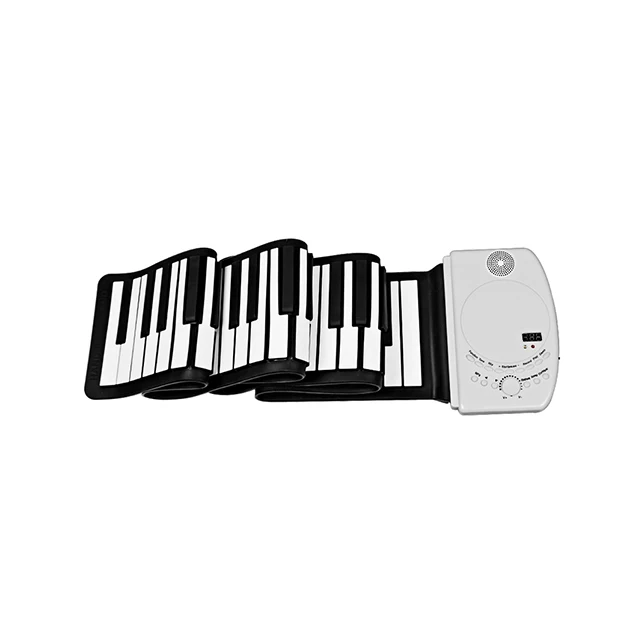 Hand rolling digital portable MIDI wireless flexible piano 88 keys USB keyboard with microphone