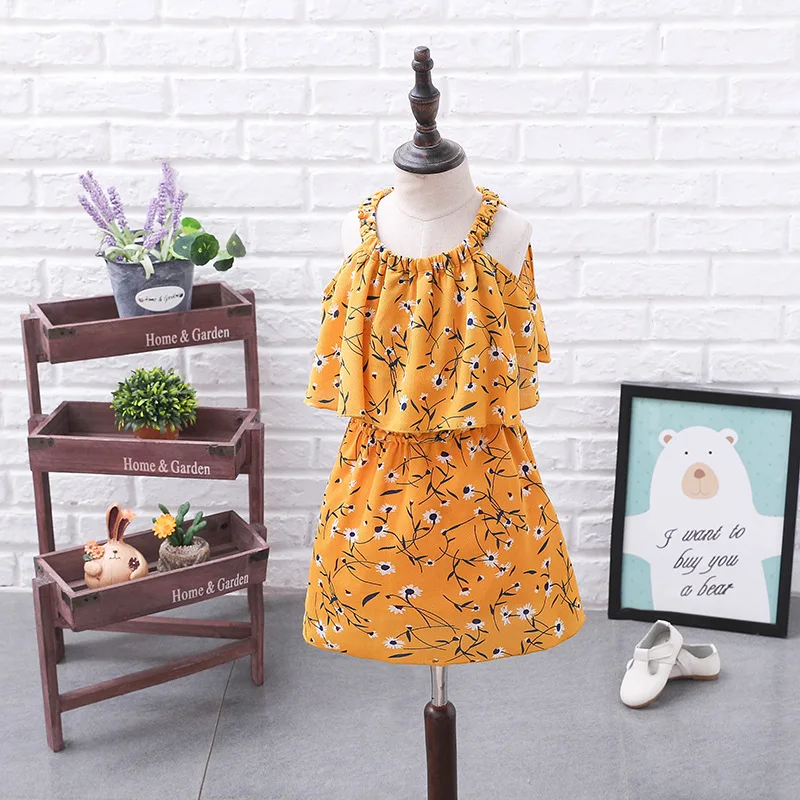Baby Girls Dress Summer 2021 Children Clothing Kids Flower Dress Chiffon Princess Costume 6 8 10 12 Years Old