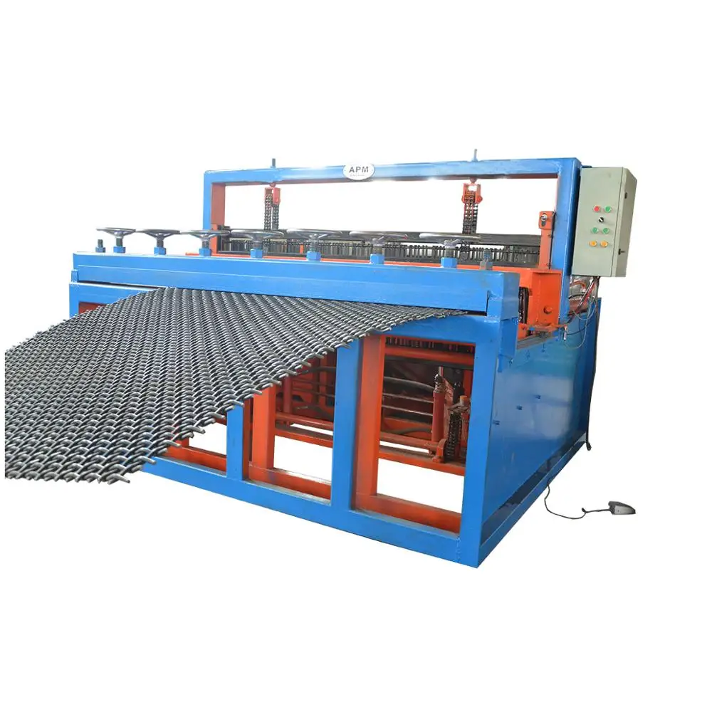 
APM New Hydraulic Crimped Steel Mesh Weaving Machine/Thick Wire Crimping Mesh Machine/Mining Screen Mesh Machine 