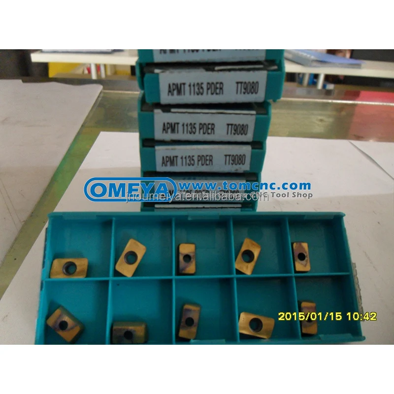 Taegutec carbide milling inserts for end mill cutter 3PHT150504R-M TT9080