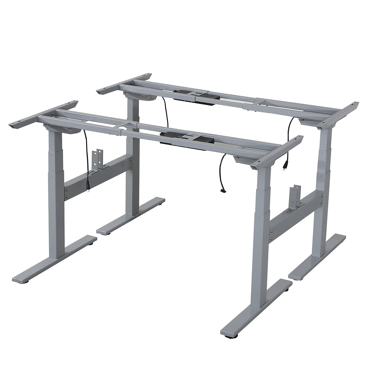 height adjustable desk frame face to face workstation adjustable table legs with linear actuator sit stand desk frame metal legs