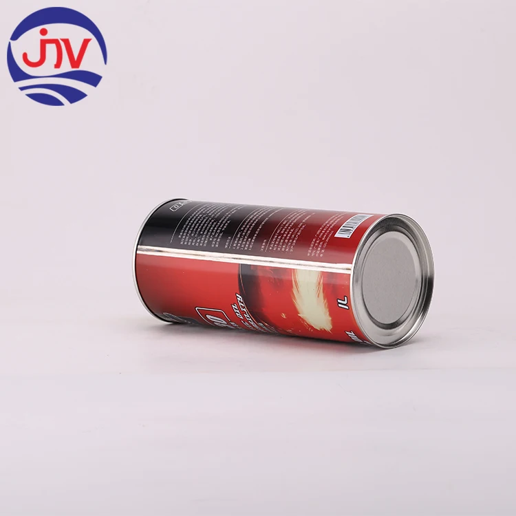 Round Metal Tin Can 1 Liter Motor Oil Tin Can Engine Oil Cans with Metal cover