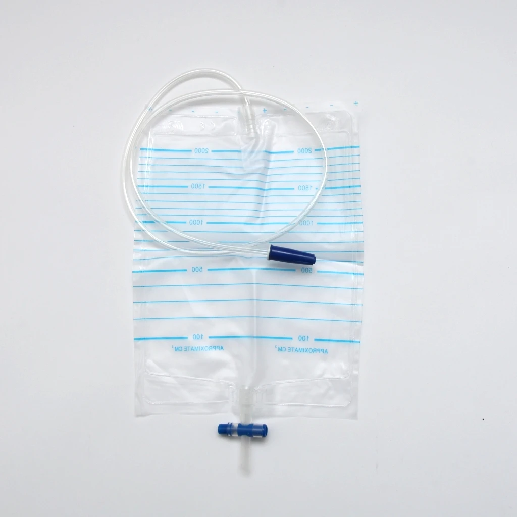 
HOT SALES adult Urine Drain bag 2000ml for incontinence/Plastic urine bag 