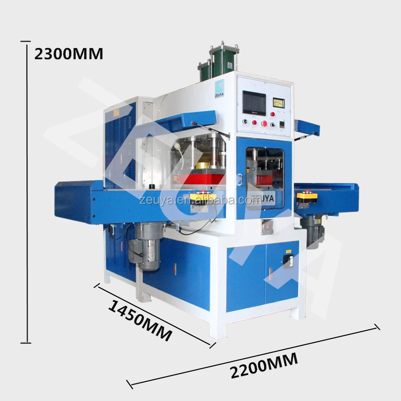 8-15KW Automatic Two Stations Shuttle High Frequency Welding and Cutting Machine for Sport Shoe Upper Embossing