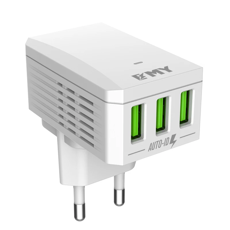 Лидер продаж сетевое зарядное устройство с 3USB-портами emy американской/британской/европейской вилкой