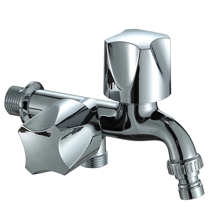 One way flow two handle double control ABS plastic water tap