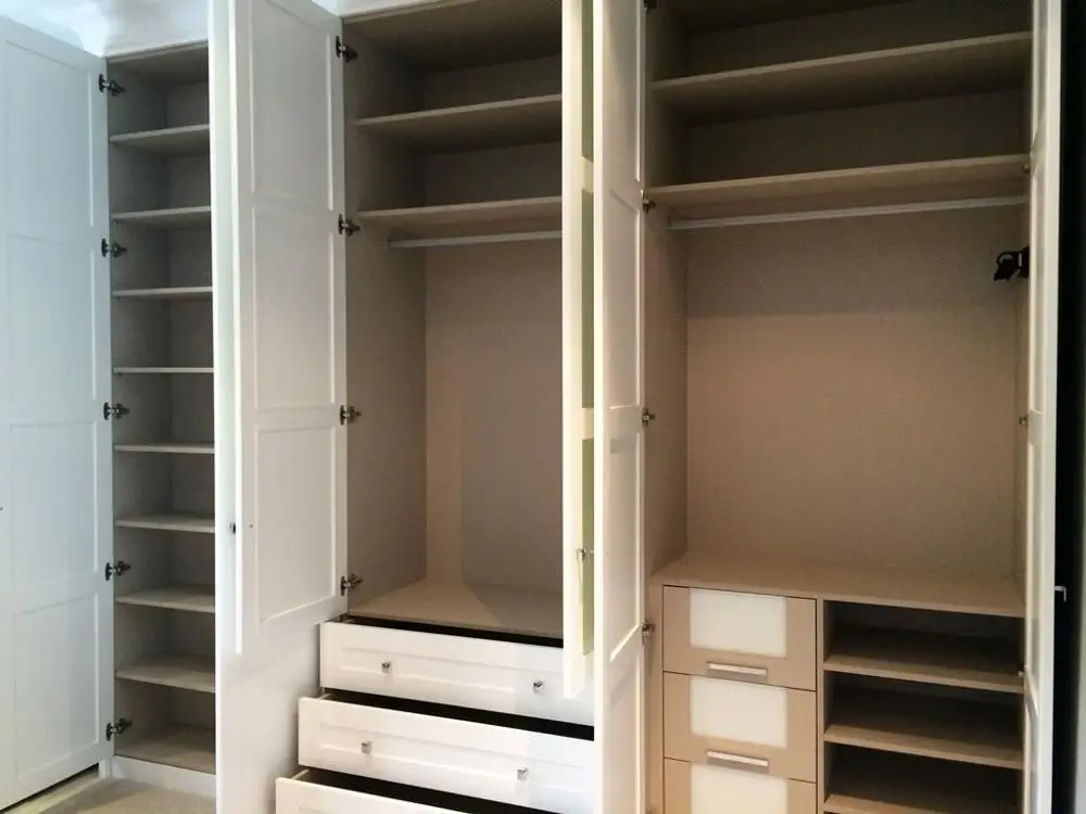 2018 bedroom armoire wardrobe design with price in plywood material
