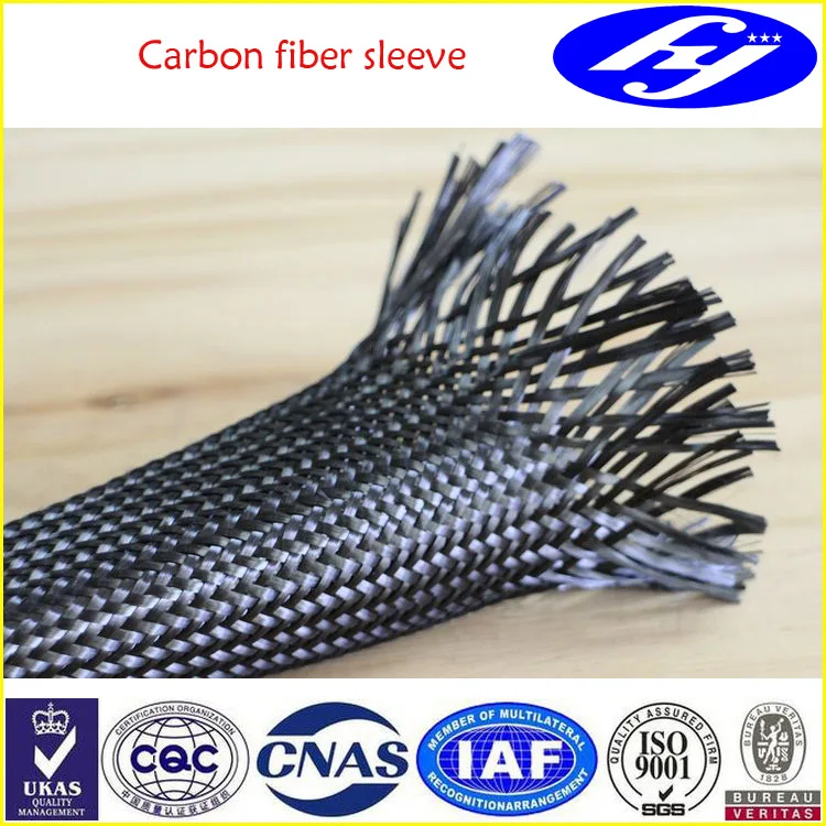 Toray 12K T700 woven carbon fiber sleeve/sleeving