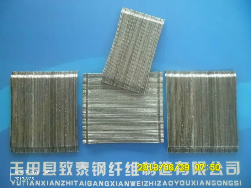 
Length 6-60mm glued steel fiber in a raw for airport runway 