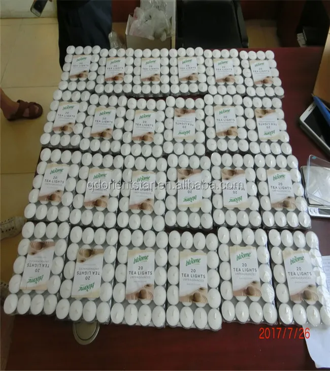 Hot Sale Unscented Tea Light Customizable Wedding Tealight Candle With Color Label For Christmas Parties Birthday