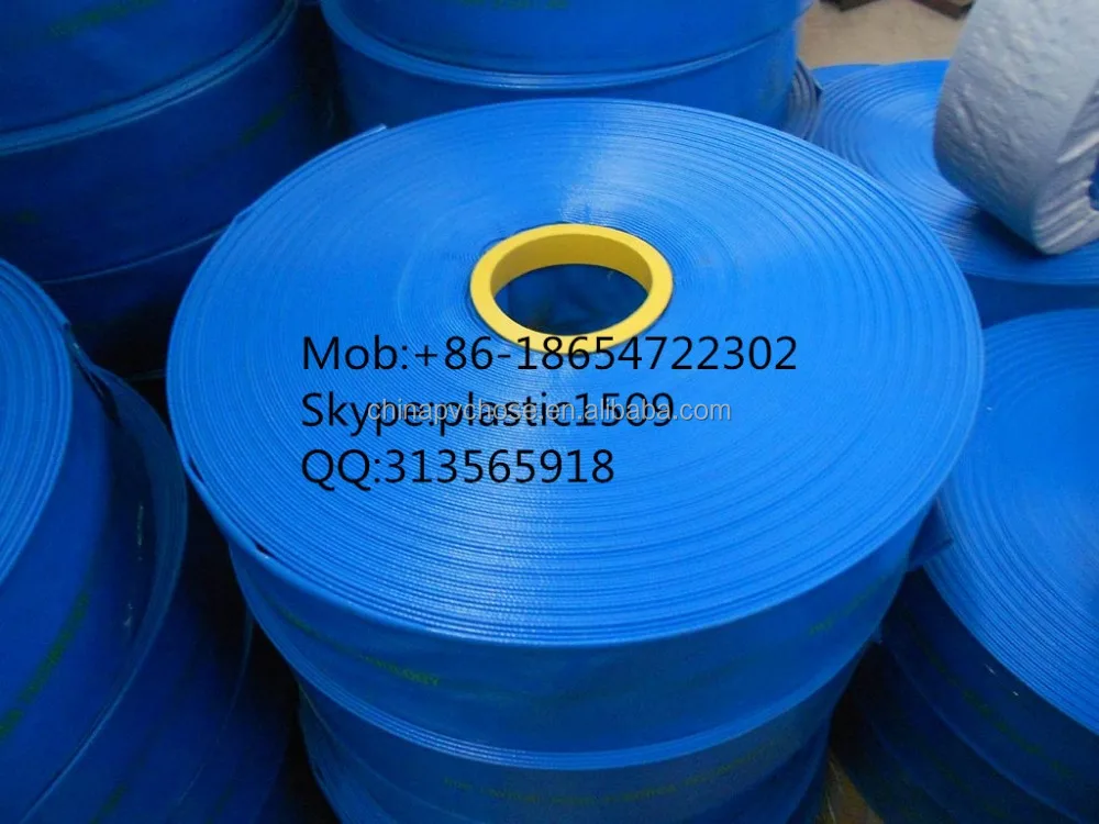 High Pressure Flexible Discharge 1,2,3,4,6 Inch Water PVC Layflat Hose Agricultural Irrigation Hose