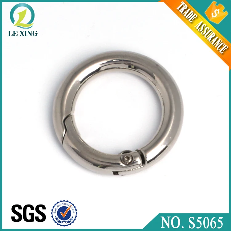 
China Factory Supplies Hardware Handbag Accessories Metal Spring O Ring Clips 