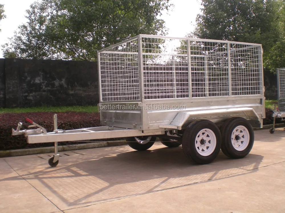dual axle transportation  utility mesh cage trailer
