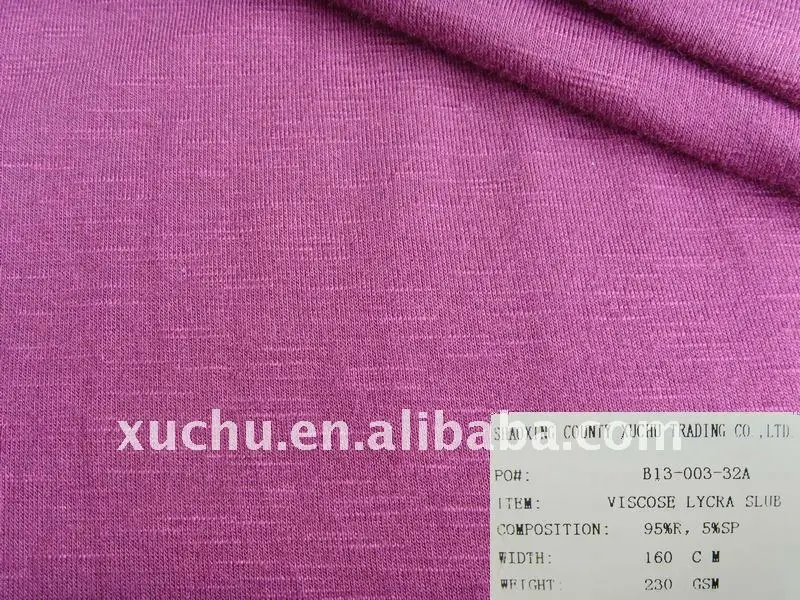 slub viscose lycra fabric for garment