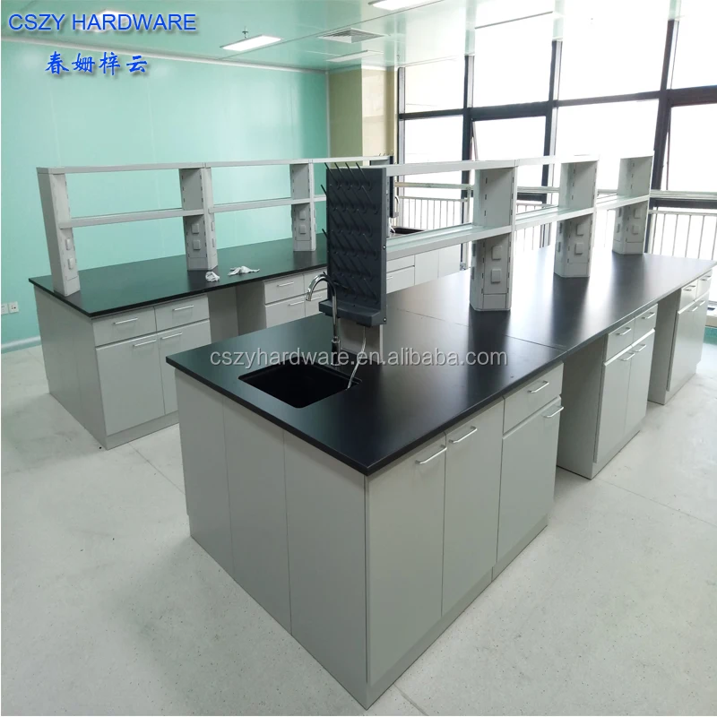 Free Design High Quality All Steel Lab Furniture with pp sink and water tap