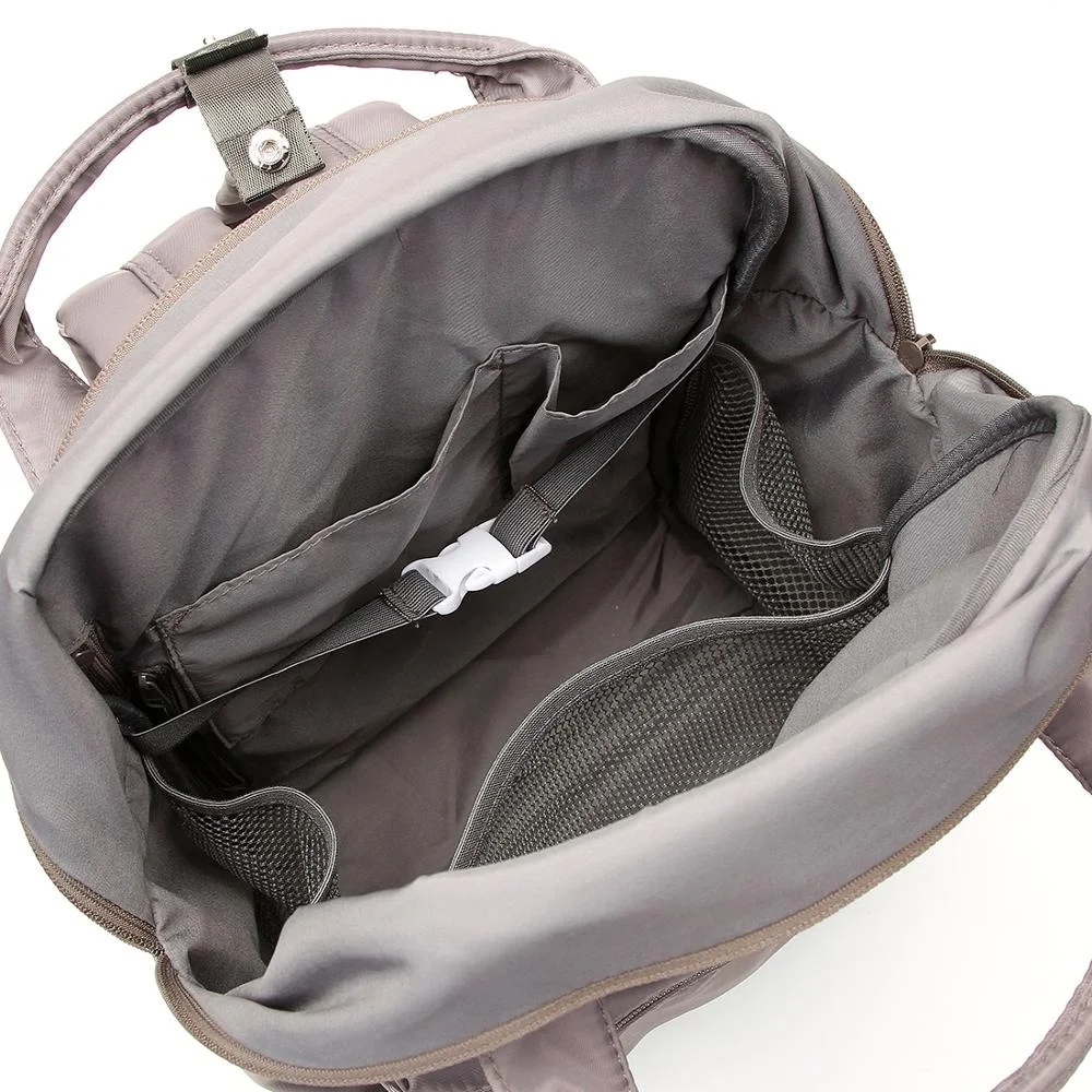 P.travel Foldable Travel Waterproof Zipper Usb Port Shoulder Bag Backpack