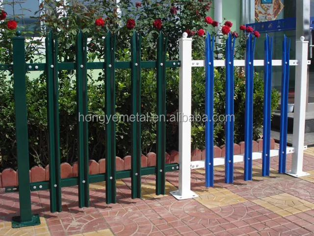 Alibaba China Manufacture Garden And Home Decorative  Used Steel Residential Security Hot Dipped Galvanized Steel Palisade Fence