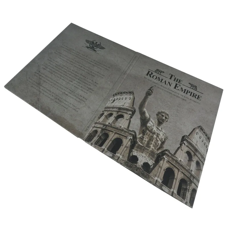The Roman Empire Coin Collecting Paper Board Album Folder With PVC Trays and Matt Lamination