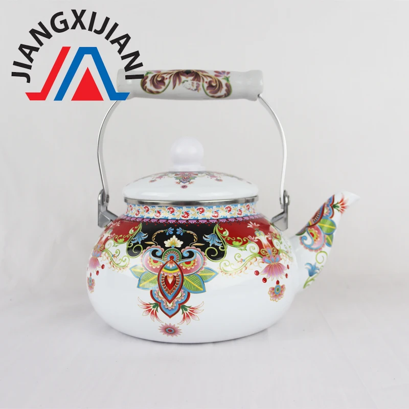 2,5л турецкий эмалированный чайник с керамической ручкой чайник