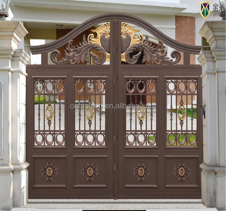 OEFASHION Classical High Quality Main Steel Luxury Iron Entrance Door