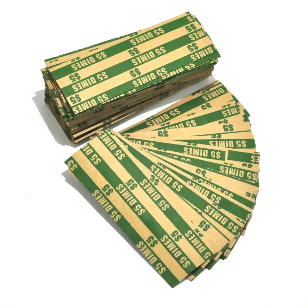 L LIKED High quality assorted 4 sizes flat paper euro coin wrapper for finance