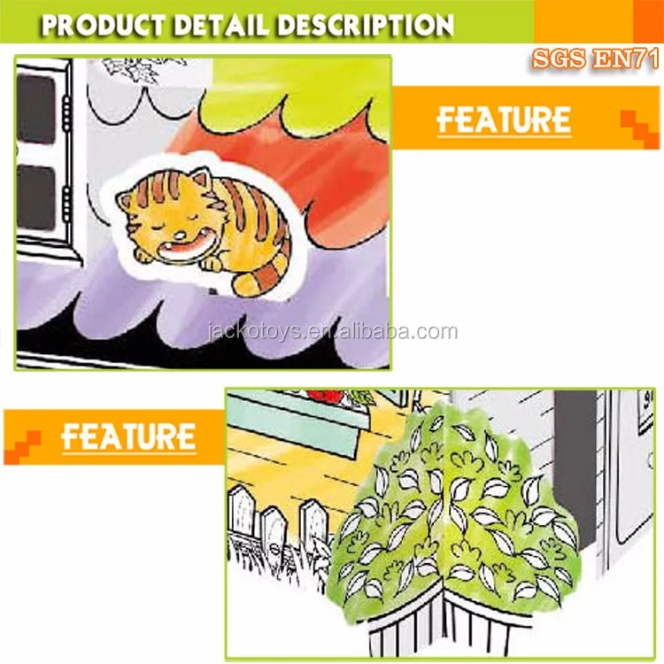 
Cardboard Playhouse Coloring House DIY Painting Toy Kid Drawing Toys For Boys Girls 