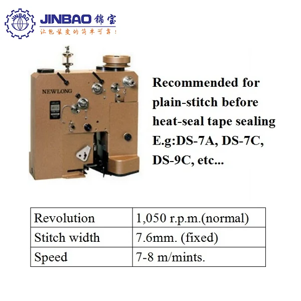 
Industrial paper bags closing machine with pedestal 