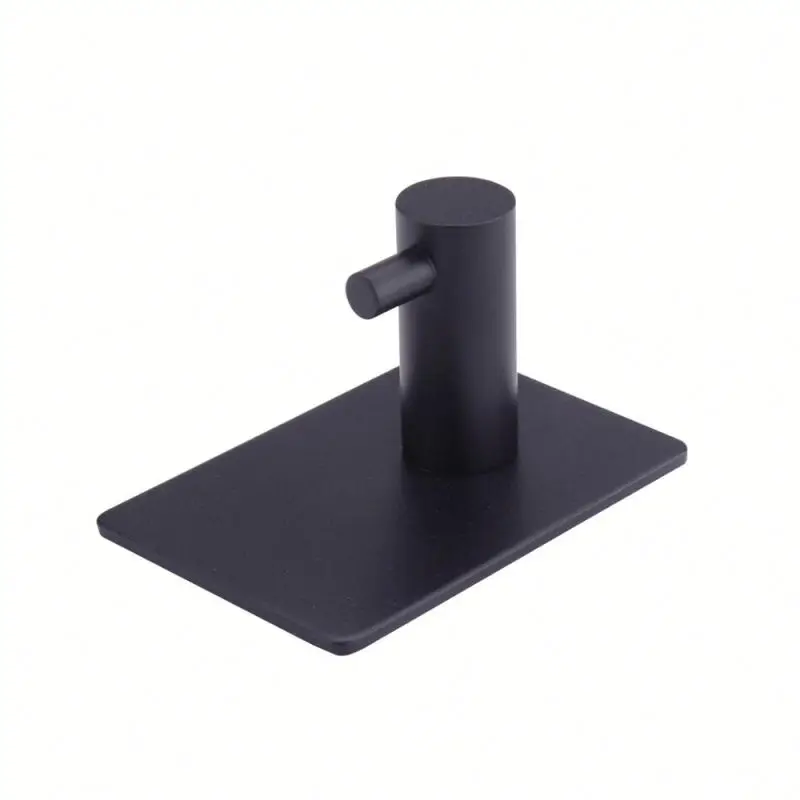 
Matte Black Towel Hook Stainless Steel Bathroom Rustproof Clothes Towel Coat Hook Wall Mounted Square Kitchen Heavy Duty Hook 