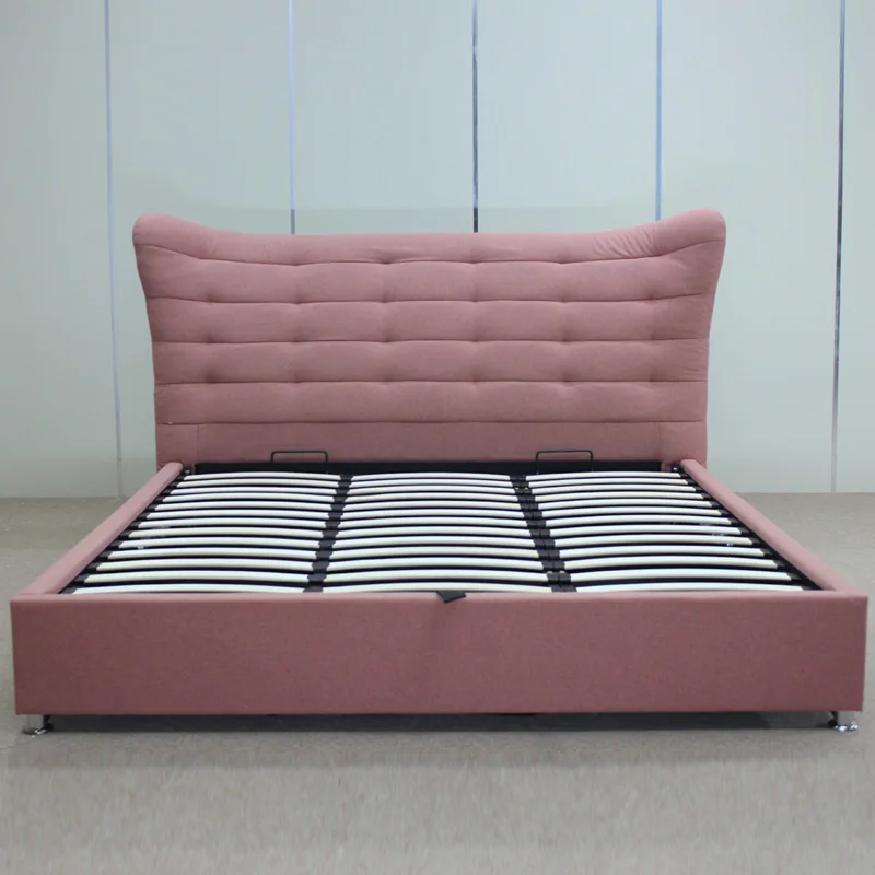 
fabric upholstered hydraulic lift up storage beds 