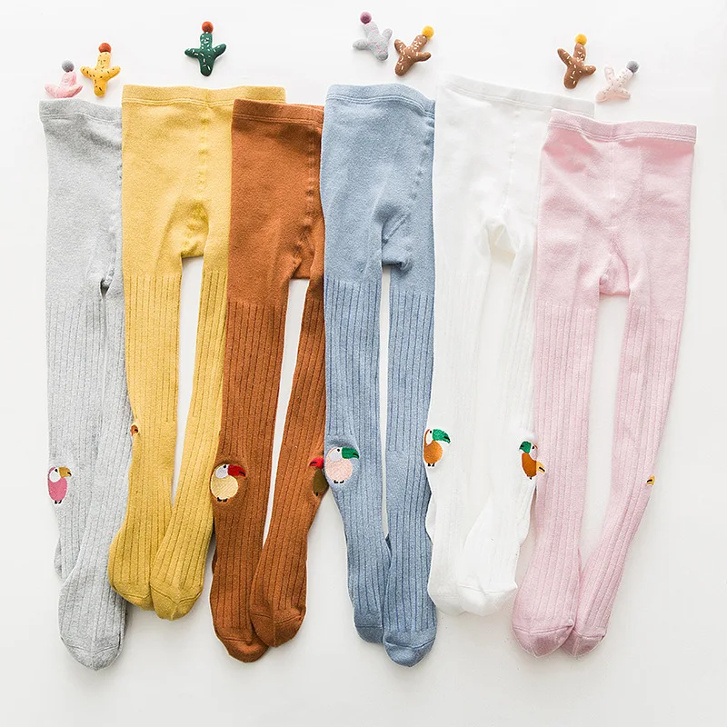 
New fashion knitting cotton baby leggings pantyhose animal emboridery kids tights 