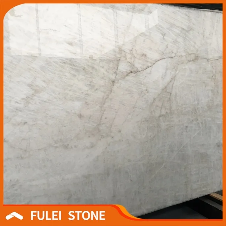Exotic brazilian white iceberg quartzite slabs