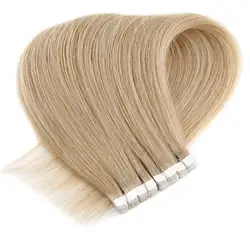 K.S WIGS 16 Inch Wavy Tape Hair Extensions Natur Hair Extens Tape On Hair Tape Adhesive