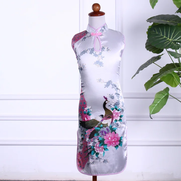 2019 New Girls cheongsam Clothes Children Tang Suit Chinese Style Party Costume Kids Girls Sleeveless