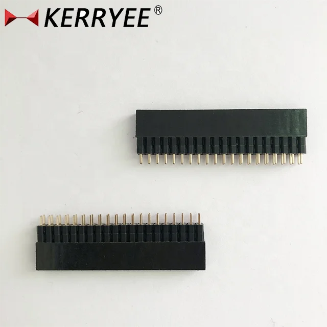 
2.54mm female header with pin header high plastic housing OEM height 