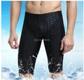 4 Color 5XL Big Size Men Kid Boy Swimwear Shark Skin Professional Fastskin Swimming Trunks Sharkskin