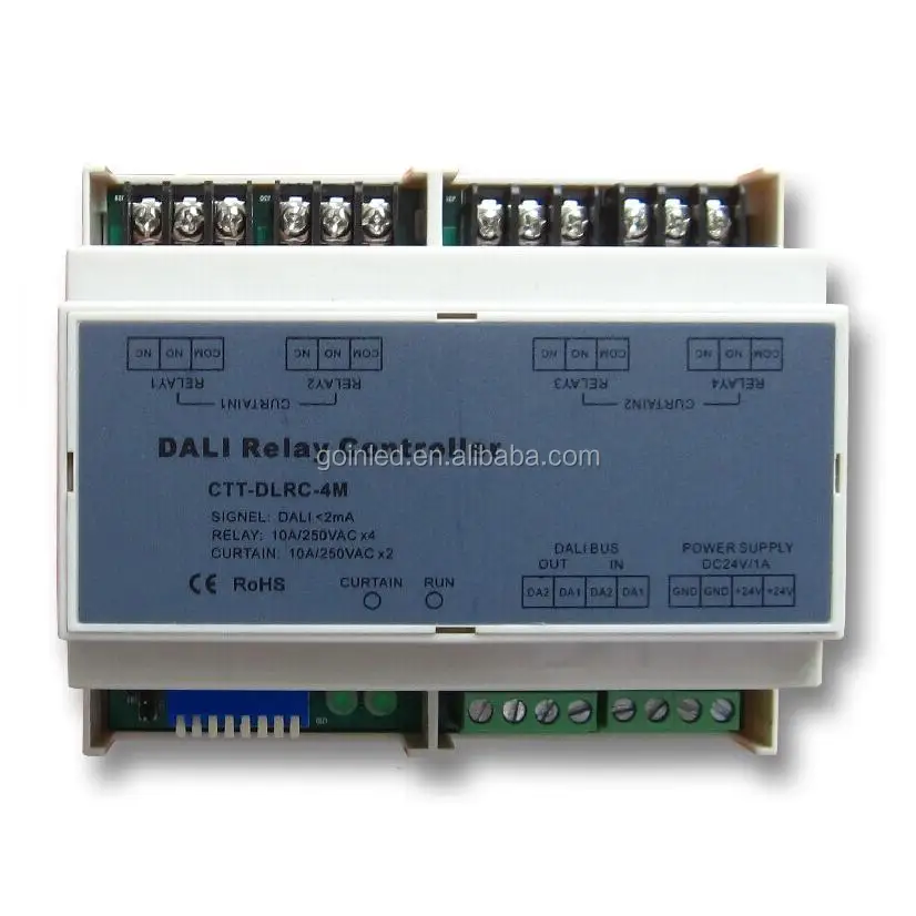 rail style installation DALI Curtain Controllers can with any DAL protocol gears in a same dali bus control