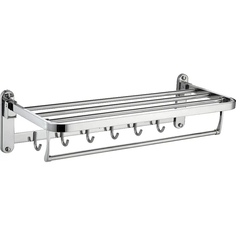Congfei stainless steel wall mounted expandable towel rack with hooks