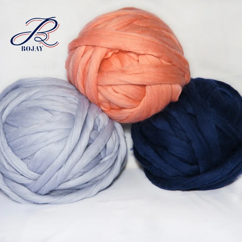 Wholesale Jumbo Extreme Chunky Thick 100% Acrylic Yarn with 25 colors in stock for hand knitting