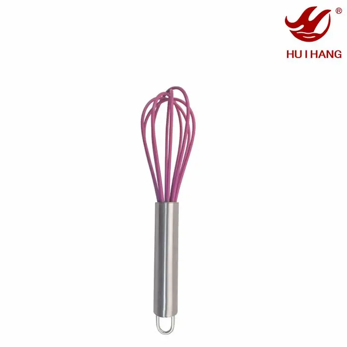 Silicone Egg Whisk Set of 3 - Stainless Steel Whisk for Blending, Whisking, Beating & Stirring