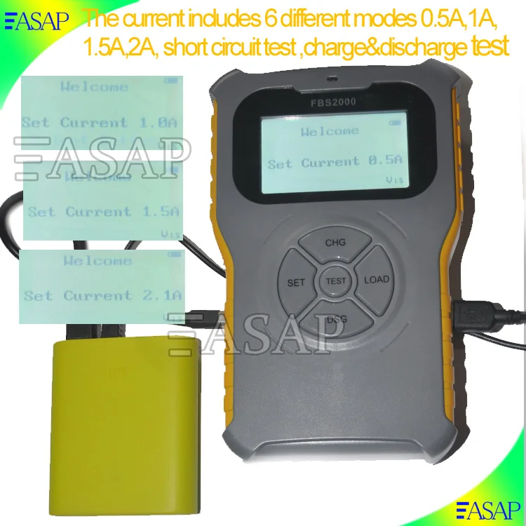 Тест настоящее емкость аккумулятор тестер powerbank FBS2000