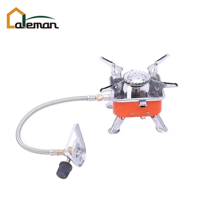 Nozzle Butane Cans/Cartridge Split Type Square Mini/Pocket Camping Hiking Backpacking Gas Burner Stove OEM Orders Accepted
