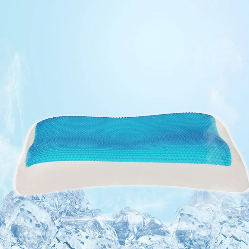 
Summer cooling couch cushion blue gel memory foam pillow 