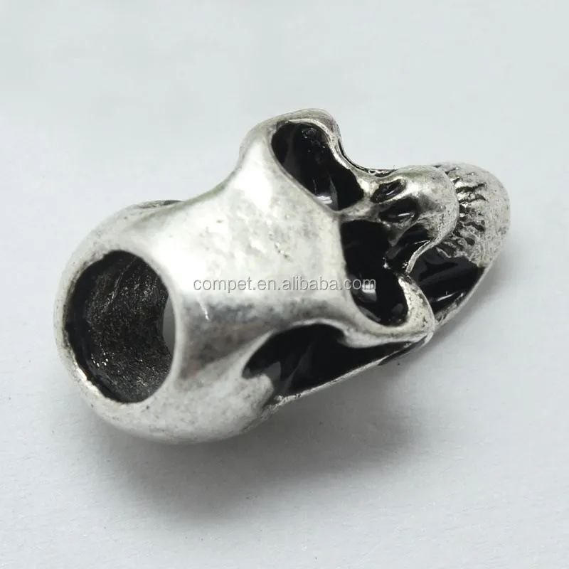Lead Free Nickle Free Zinc Alloy Pdora Skull Shape Jewelry Hole Beads for Bracelets and Necklaces