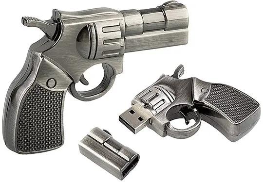 GITRA Factory Price Metal Gun USB 2.0 Flash Drives Gun Usb Flash Drive Pendrive Gun