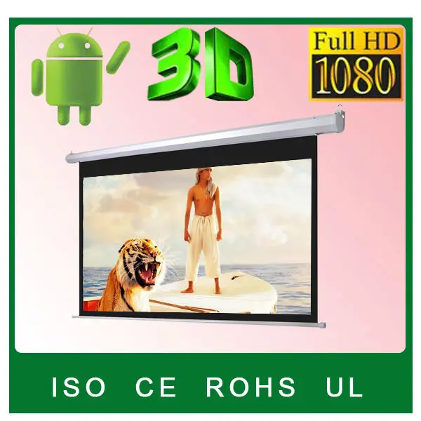настенные моторизованный проектор sceen/проектор электронные экраны/автоматический проектор экран