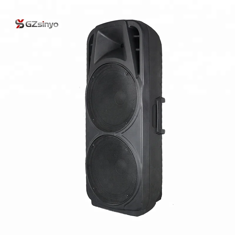 double 15 inch big power bare tone portable trolley speaker with UHF mic