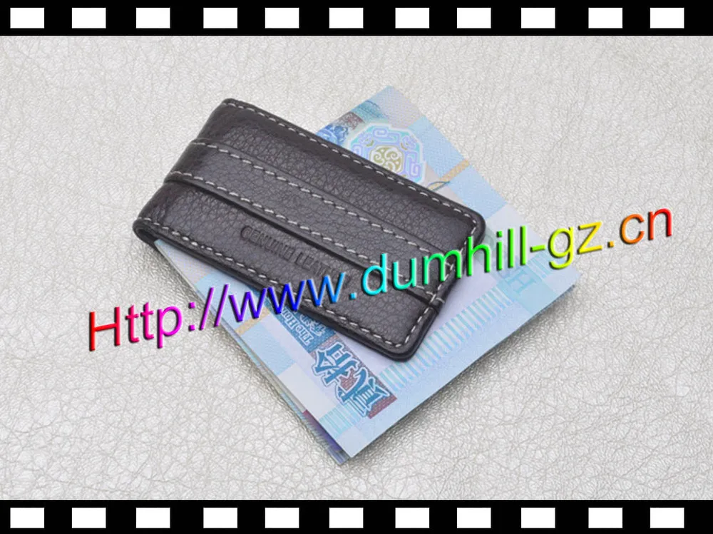 newest style fashion magnetic leather money clip