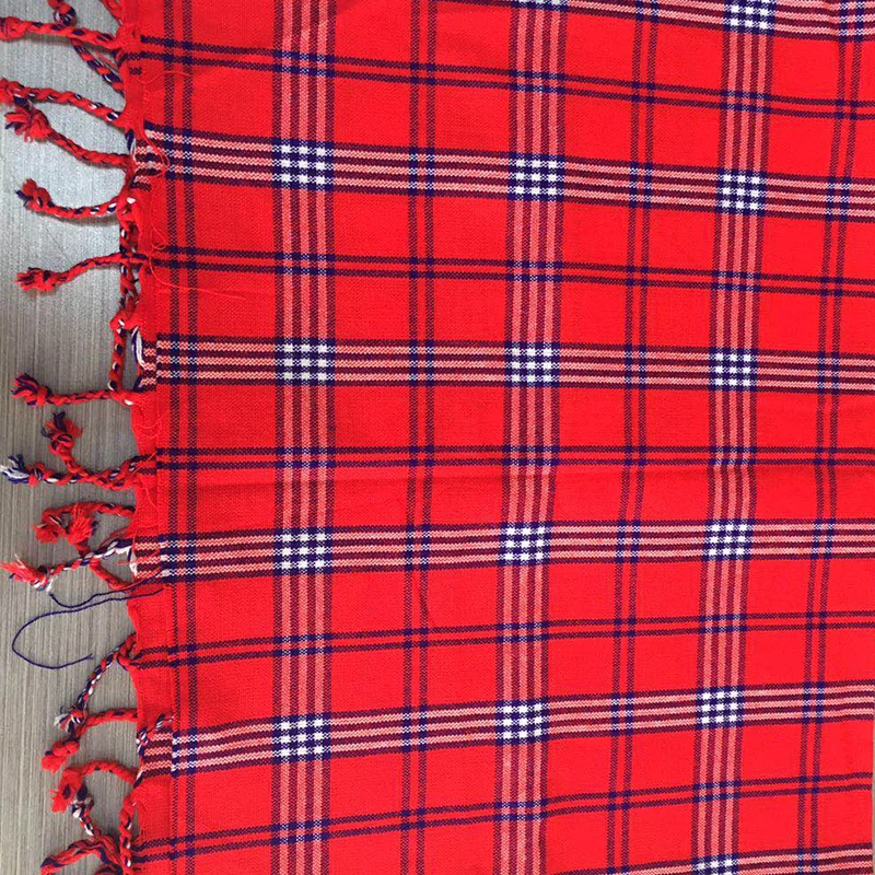 Masai Shuka  camp Blanket Bedspread Throw over 100% Acrylic yarn dyed  fabric